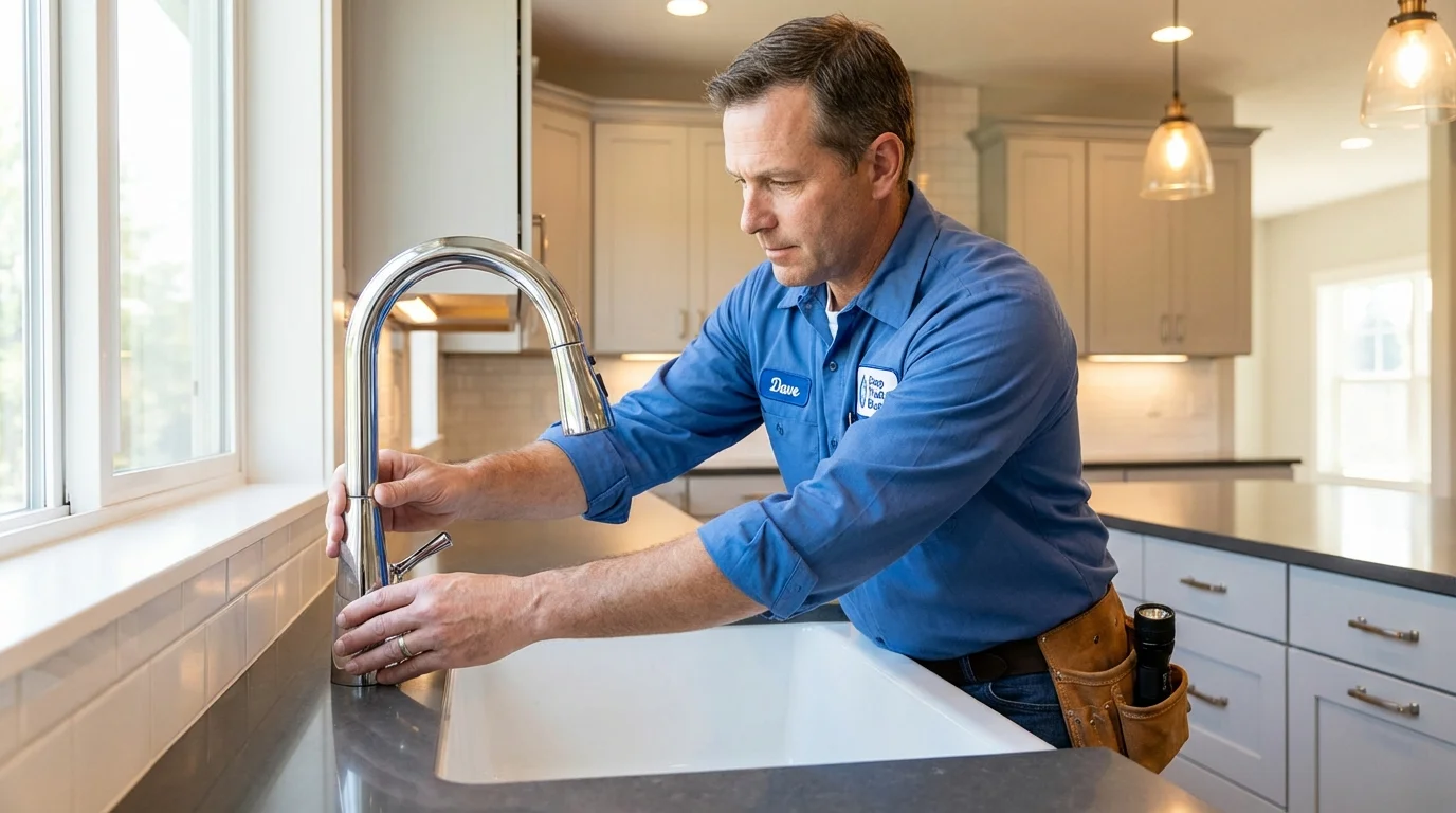 Kitchen faucet installation by Johns Plumbing LLC in Kahului